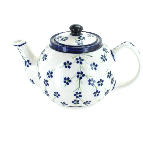 BBB24923853 Blue Rose Polish Pottery Willow Medium Teapot