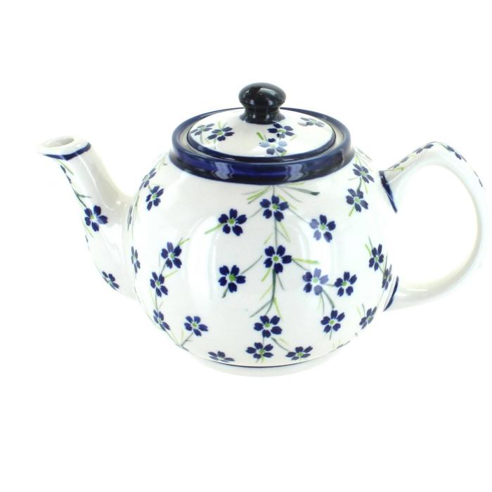 BBB24923853 Blue Rose Polish Pottery Willow Medium Teapot