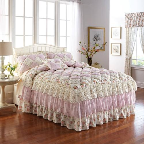 BBB21568044 Alexis Bedspread by BrylaneHome in Ecru Rose (Size King)