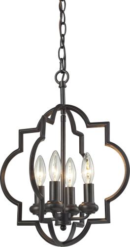 BBB24604095 Elk Lighting Chandette 4 Light Foyer Pendant, Oil Rubbed Bronze