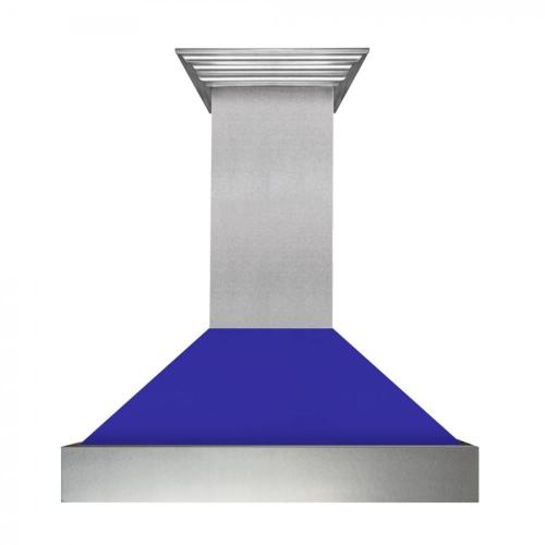 BBB23668115 ZLINE - 48inch DuraSnow Stainless Steel Range Hood with Blue Matte Shell - 8654BM-48