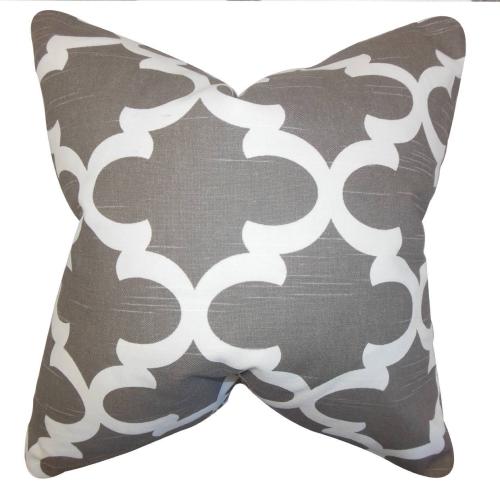 BBB25029895 The Pillow Collection Titian Geometric Euro Sham Brown, Size: Queen Sham