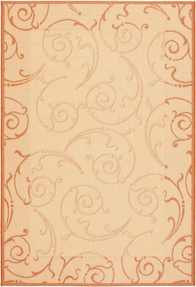 BBB24286554 Safavieh Courtyard Natural/Terra 9 ft. x 12 ft. Indoor/Outdoor Area Rug