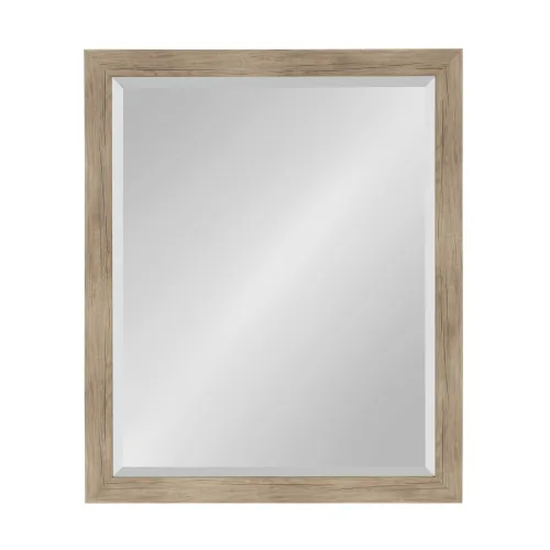 BBB24819206 DesignOvation Beatrice Framed Wall Mirror, 25x31, Rustic Brown