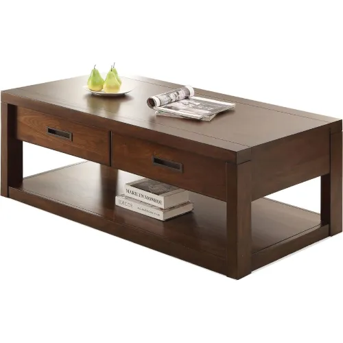 BBB25182532 Riverside Riata Rectangular Cocktail Table - Warm Walnut
