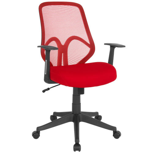 BBB23749095 Flash Furniture Red Salerno Series High Back Mesh Office Chair with Arms