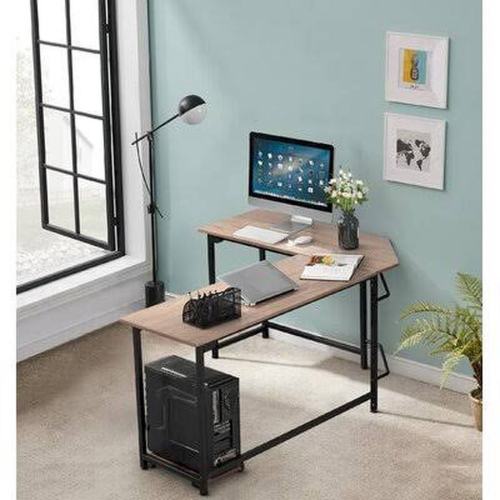 BBB25561487 Abou L-Shape Desk Trent Austin Design Color: Light Brown