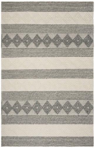 BBB25020019 Safavieh Natura Rug NAT105 Grey / Ivory, 4' x 6'