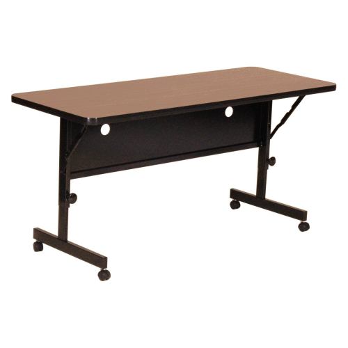 BBB21344456 Correll Deluxe Flip Top Table - High Pressure Top - 24x72 Gray Granite