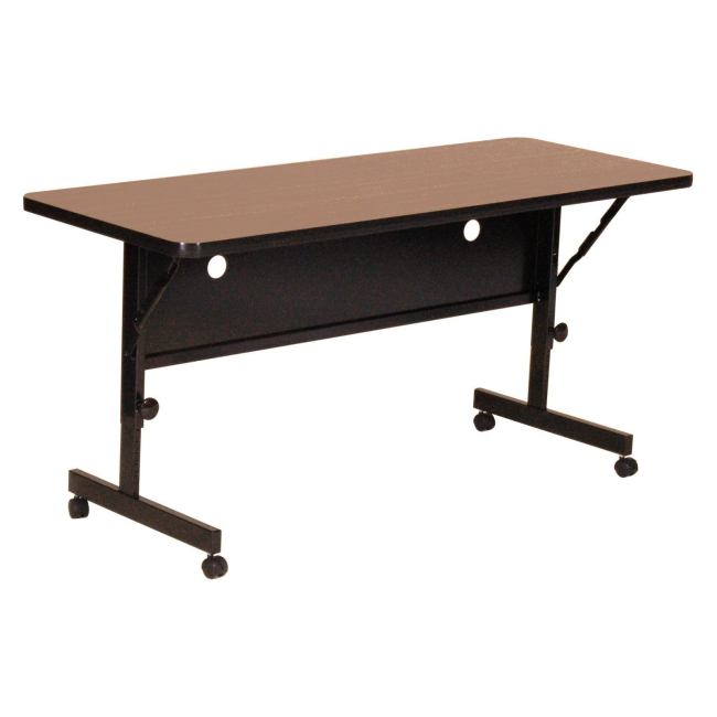 BBB21344456 Correll Deluxe Flip Top Table - High Pressure Top - 24x72 Gray Granite