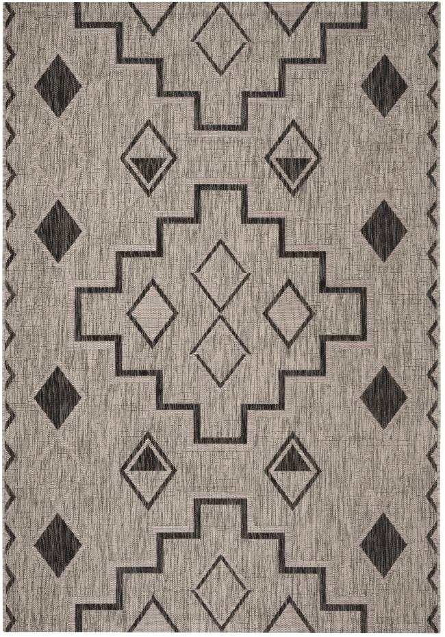 BBB18399731 Safavieh Courtyard CY8533-37612 2'3inch x 12'0inch Runner Grey / Black Area Rug
