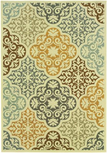 BBB24659462 Oriental Weavers Bali 4904W 5'3inch x 7'6inch Ivory Area Rug