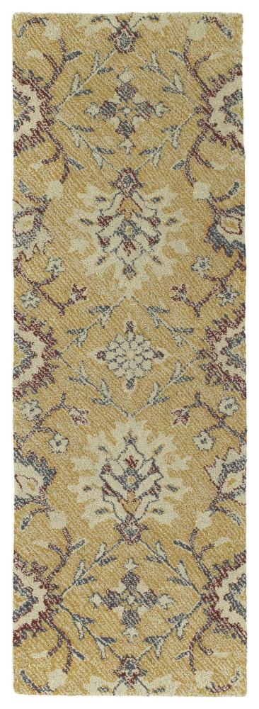 BBB20920181 Kaleen Weathered WTR07-05 Gold Rug - 2 ft x 6 ft Runner