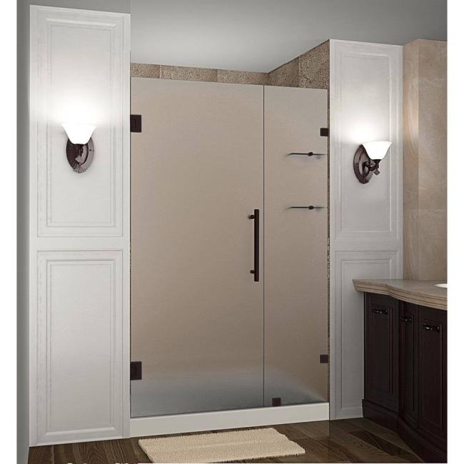 BBB21647367 Aston SDR990F-45-10 Nautis GS 45 inch Wide x 72 inch High Frameless Hinged Shower DOOR, Bronze