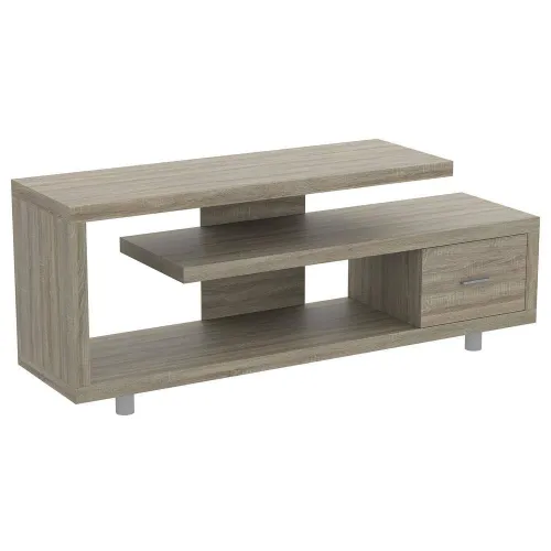 BBB21756061 S & Co. TV Stand 60L Dark Taupe Staggered Concept 1 Drawer