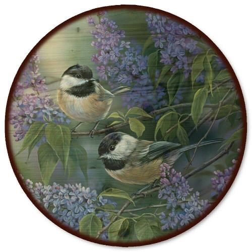 BBB24804543 WGI Gallery Chickadees and Lilac Lazy Susan