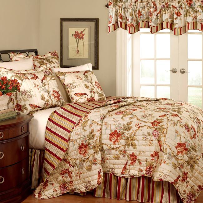 BBB18051193 Waverly Charleston Chirp Quilt Set - King
