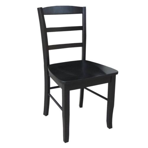 BBB23778937 International Concepts Madrid Ladderback Chair-Color:Java,Quantity:Set of 2, Brown