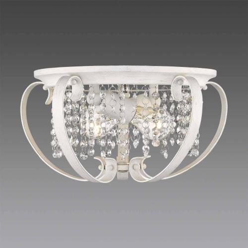 BBB21466847 Golden Lighting 1323-FM FW Ella Flush Mount, French White