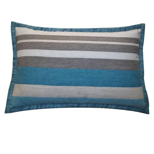 BBB18572506 Jiti Martin Blue Stripes Handmade Cotton Pillow - 12 x 20