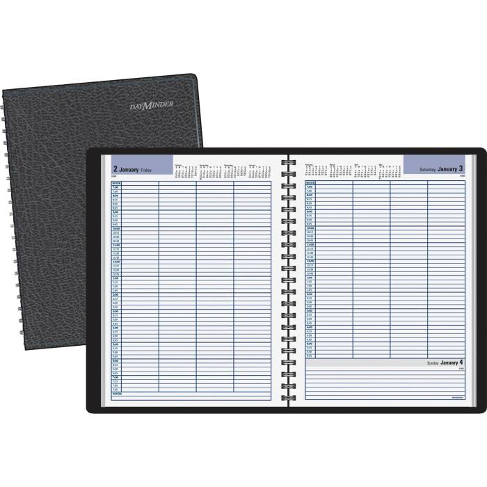 BBB24193657 AT-A-GLANCE DayMinder Daily Appointment Book, 7-7/8inch x 11inch , Black