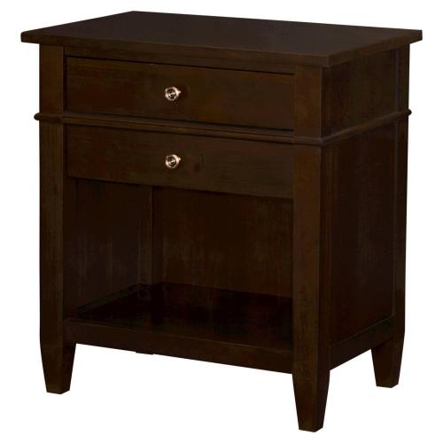 BBB28083034 Simpli Home Carlton Bedside Table, Brown
