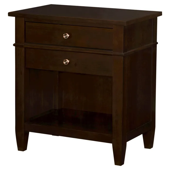 BBB28083034 Simpli Home Carlton Bedside Table, Brown
