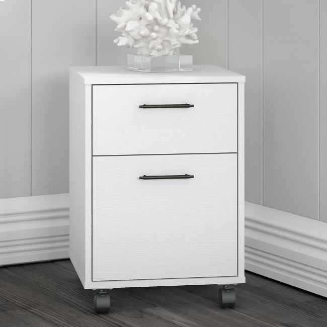BBB25212345 The Gray Barn Hatfield 2-Drawer Mobile File Cabinet - Pure White Oak