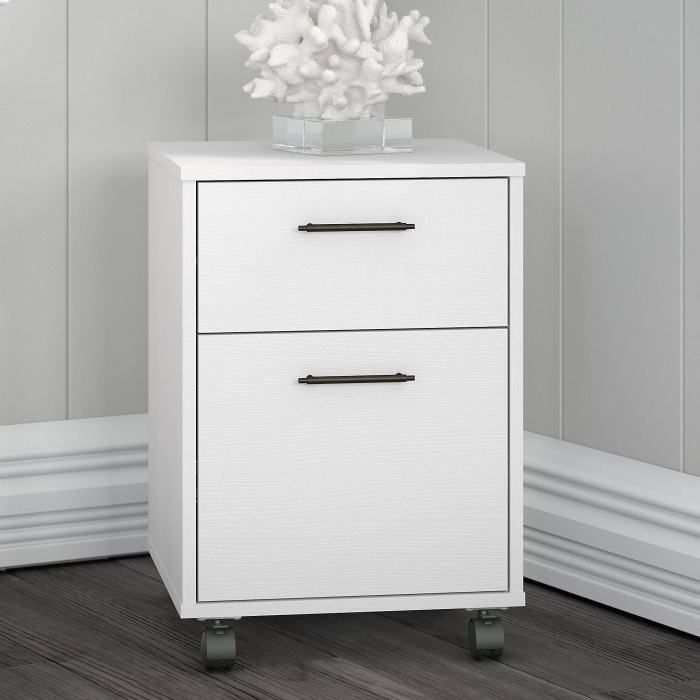 BBB25212345 The Gray Barn Hatfield 2-Drawer Mobile File Cabinet - Pure White Oak