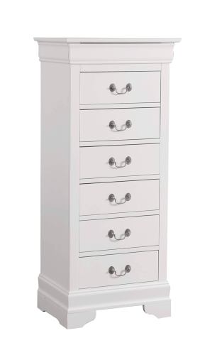 BBB20199042 Glory Furniture Louis Phillipe G3190-LC Lingerie Chest, White