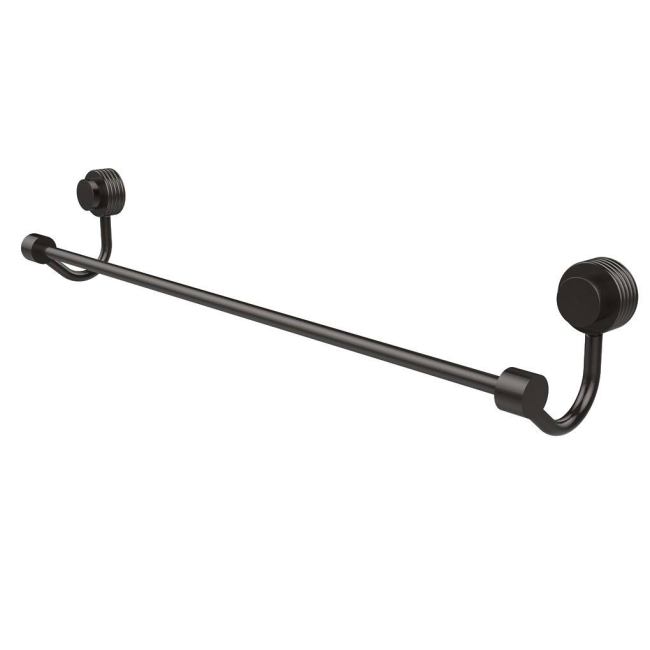 BBB18021661 Allied Brass Venus Collection Towel Bar with Groovy Accent - Oil Rubbed Bronze - 18 inch 421G/18