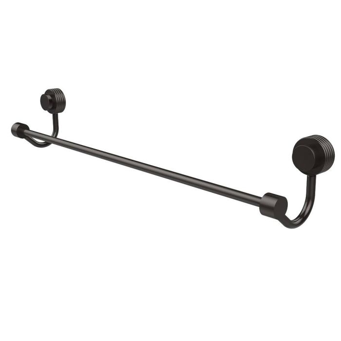 BBB18021661 Allied Brass Venus Collection Towel Bar with Groovy Accent - Oil Rubbed Bronze - 18 inch 421G/18