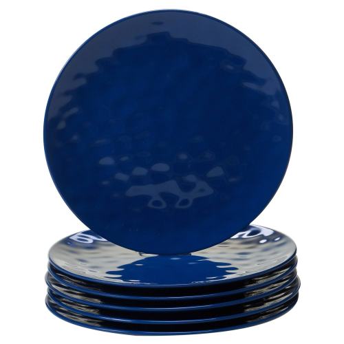 BBB23785769 Certified International Solid Cobalt Blue Dinner Plates, Set of 6