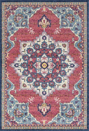 BBB20919760 United Weavers 5'3inch x 7'2inch Midnight Blue Abigail Valentina Area Rug