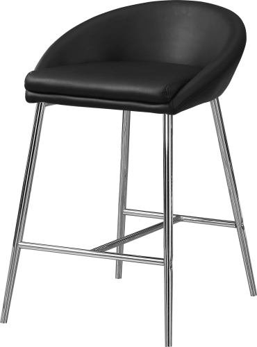 BBB23779430 Monarch Specialties Barstool - 2pcs / Black / Chrome Base / Counter Height
