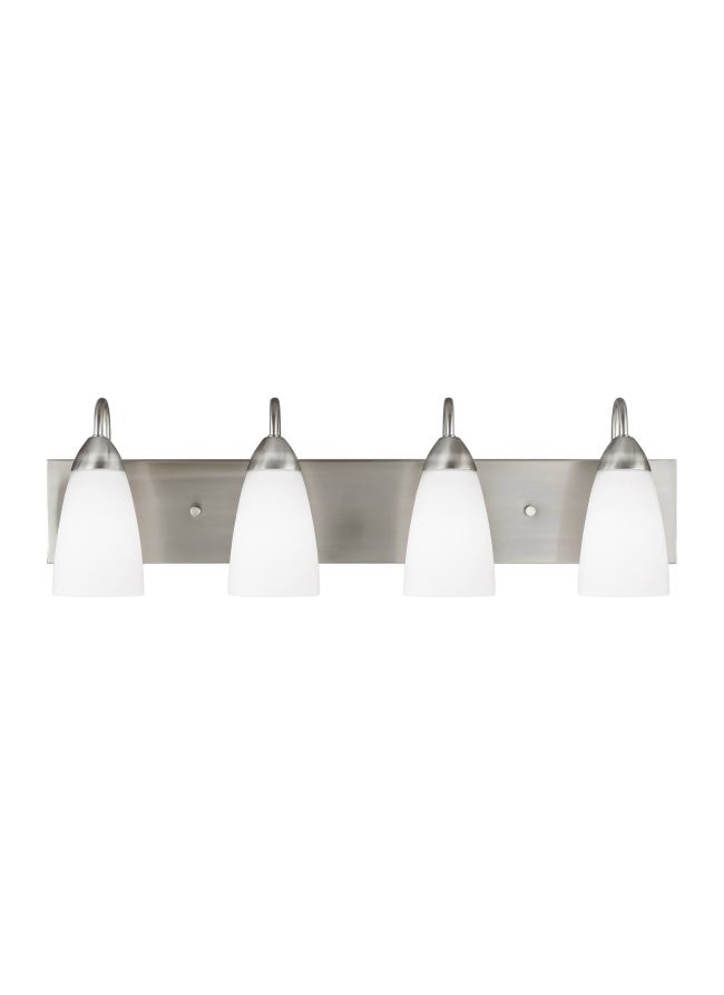 BBB23675772 Sea Gull Lighting 4420204-962 Four Light Wall/Bath, Brushed Nickel