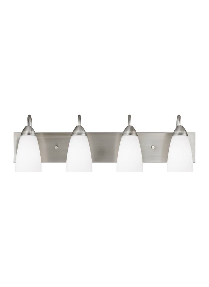 BBB23675772 Sea Gull Lighting 4420204-962 Four Light Wall/Bath, Brushed Nickel
