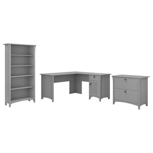 BBB20199882 Bush 3-Pc Desk Set in Cape Cod Gray Finish | ShopLadder