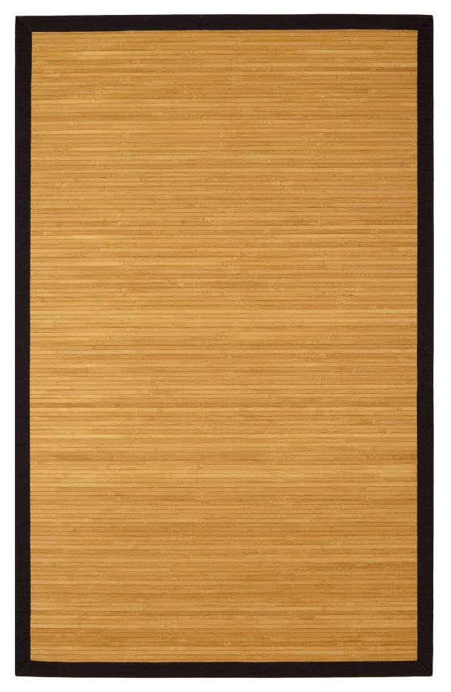BBB15579913 Anji Mountain 2' x 3' Contemporary Natural Bamboo Rug