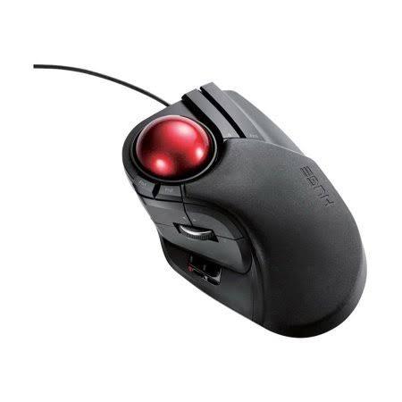 BBB27500345 Elecom Wired finger-operated Large Size Trackball Mouse 8-Button Function WIT...