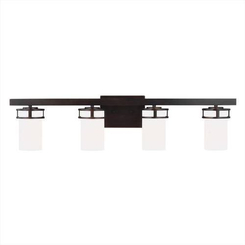 BBB17474621 Sea Gull Lighting 4421604-710 Robie - 4 Light Bath Vanity Burnt