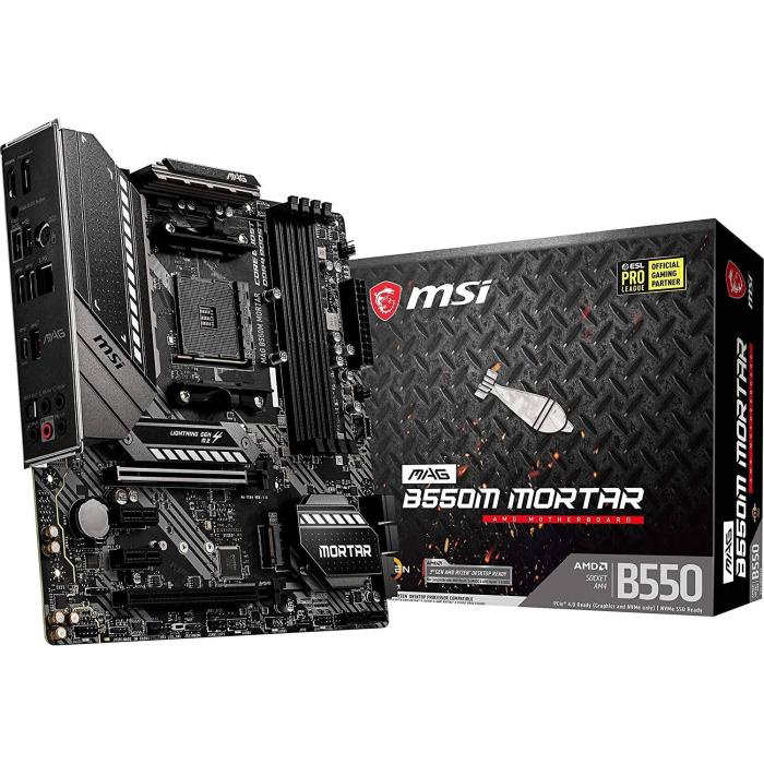 BBB28064059 MSI Mag B550M Mortar AM4 Micro-ATX Motherboard