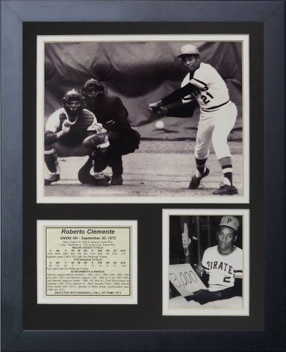 BBB26875806 Legends Never Die Roberto Clemente - 3000th Hit Framed Memorabilia