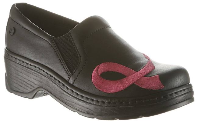 BBB27389188 Women's Naples - Black-Pink Ribbon Clog by KLOGS; Size 11, Medium