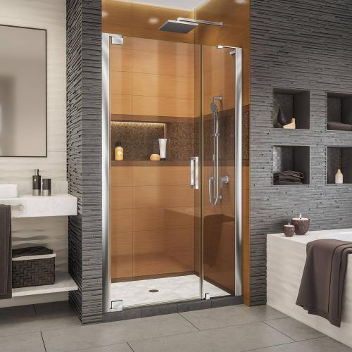 BBB20073240 DreamLine Elegance-LS 35 1/4 - 37 1/4 in. W x 72 in. H Frameless Pivot Shower Door in Chrome