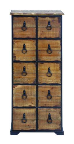 BBB17982286 Uma Wood Metal Dresser 45inch H, 19inch W 53198