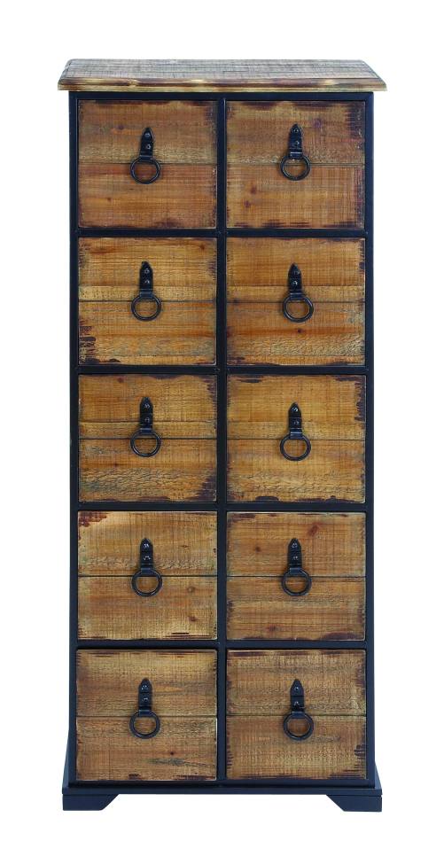 BBB17982286 Uma Wood Metal Dresser 45inch H, 19inch W 53198