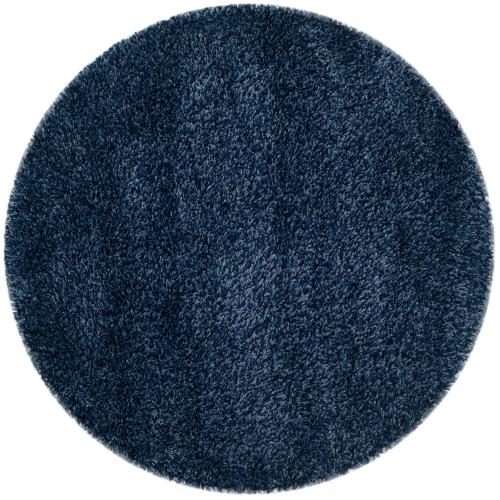 BBB21695909 Safavieh California Shag SG151-7070 8'6inch x 8'6inch Round Navy Area Rug