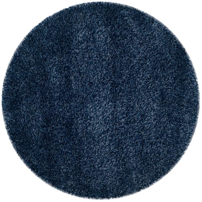BBB21695909 Safavieh California Shag SG151-7070 8'6inch x 8'6inch Round Navy Area Rug