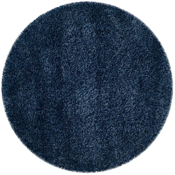 BBB21695909 Safavieh California Shag SG151-7070 8'6inch x 8'6inch Round Navy Area Rug